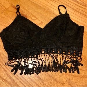 Crop bra top crochet festival size medium